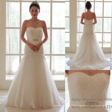 New Model Cheap Elegant Ivory Mermaid Wedding Dress 2016